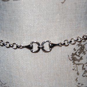 Chaps silver chain belt